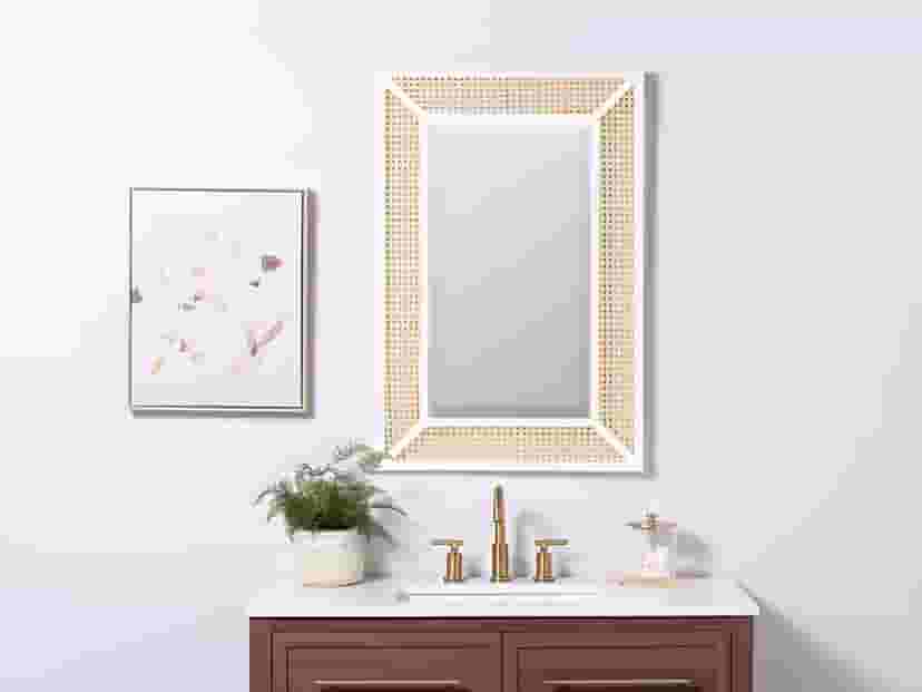 Adore Rattan Mirror Frame in Solid Wood 