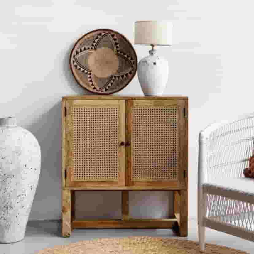 Adore Boho 2 Door Rattan Cabinet 