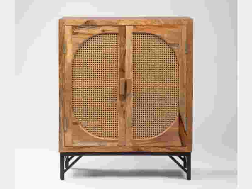 Adore Half-Moon Rattan Cabinet 