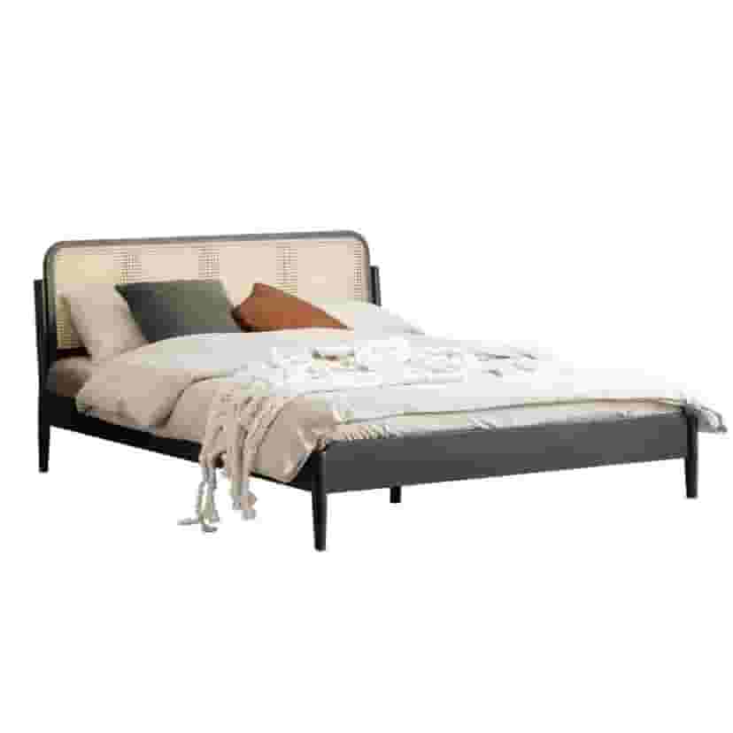 Adore Rossel Rattan Bed King Size Non Storage 