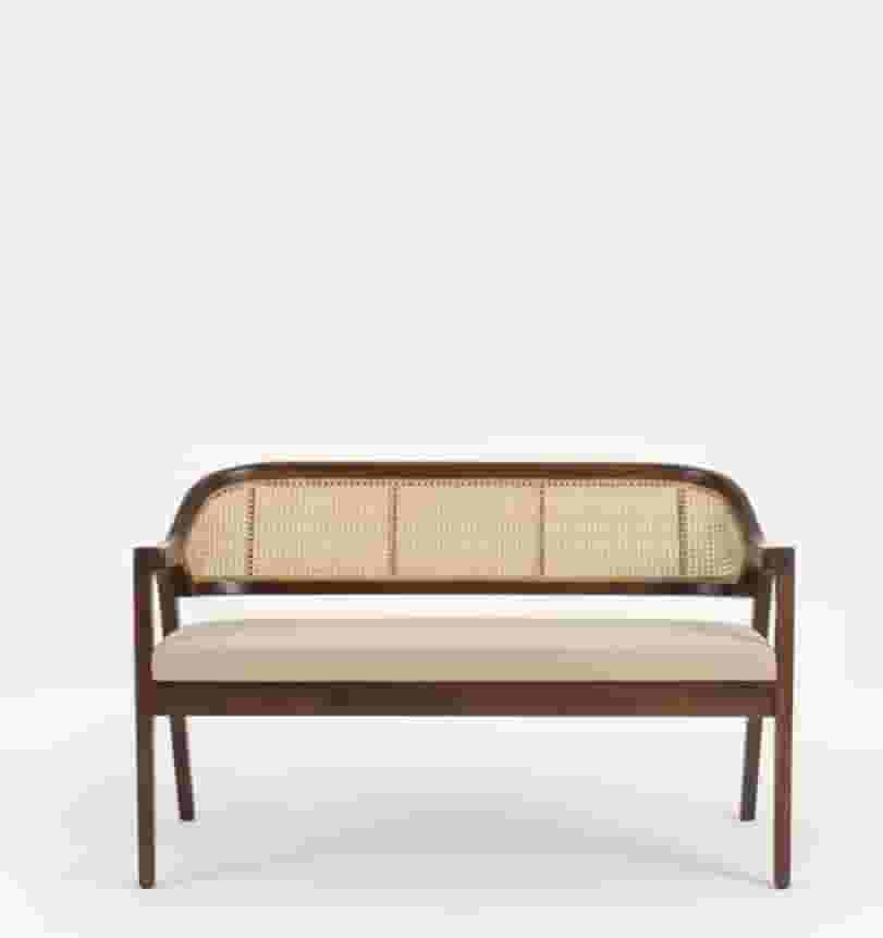 Adore Rattan 3 seater wooden sofa with Cushion Seat