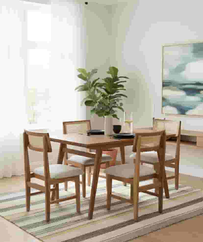 Adore Carls Rattan 4 Seater Dining set 