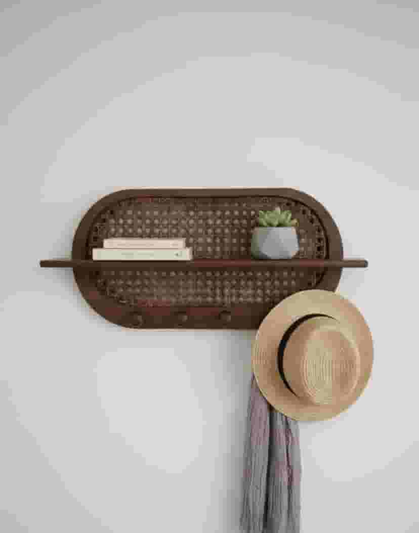 Adore Modern Rattan Wall Hanging | Wall Shelf | Wall Hanging | Home decor 