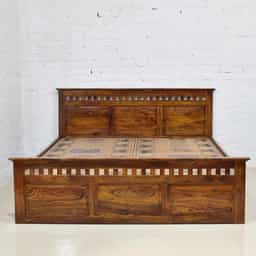 Rosewood Kuber king size bed with storage 