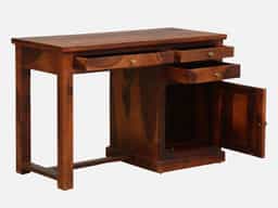 Adore Soild Sheesham Wood Study table with drawers and storage cabinet