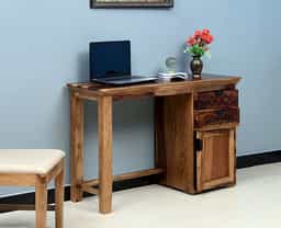 Adore Mahira Computer table with storage in Solid  Sheesham Wood