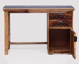 Adore Mahira Computer table with storage in Solid  Sheesham Wood