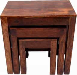 Adore Nesting Stool Set in Solid Wood 