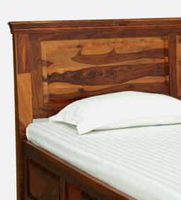 Adore Kirat Solid Sheesham Wood Bed Queen Size 