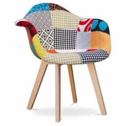 Adore Accent Chairs in Modern Patchy Fabric 