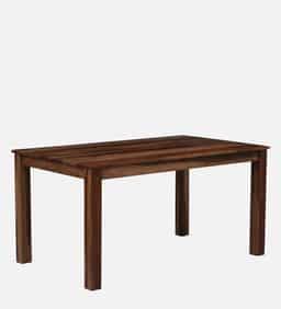 Adore Urban cut 6 Seater Dining Table Set in Solid Sheesham Wood 