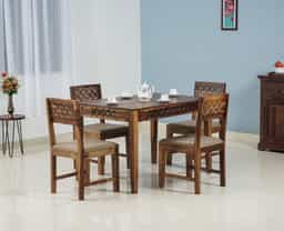 Adore 4 Seater Dining Set in Solid Sheesham Wood