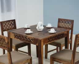 Adore 4 Seater Dining Set in Solid Sheesham Wood