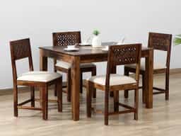 Adore 4 Seater Dining Set in Solid Sheesham Wood