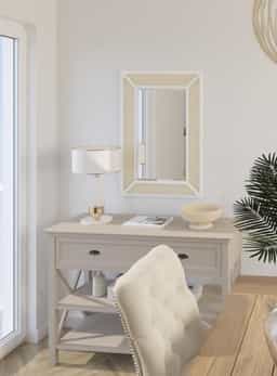 Adore Rattan Mirror Frame in Solid Wood 