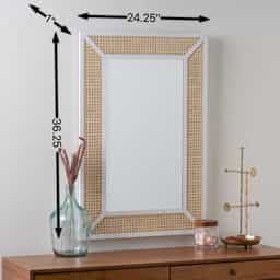 Adore Rattan Mirror Frame in Solid Wood 