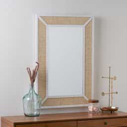 Adore Rattan Mirror Frame in Solid Wood 