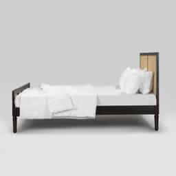 Adore Black Deco Rattan Bed King Size Non Storage 