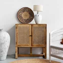 Adore Boho 2 Door Rattan Cabinet 