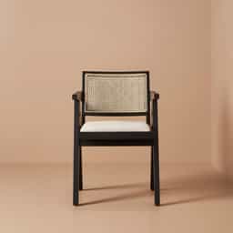 Adore Black Chandigarh Chair with Cushion Seat