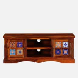 Adore Ceramika Tv Cabinet Solid Sheesham Wood