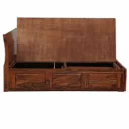 Adore Adhir Solid Sheesham Wood King Size Front Trolley bed 