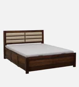 Adore Mehul Box Storage Bed Solid Wood Queen Size 