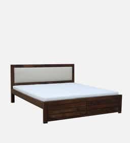 Adore Solid Wood Cushion Non Storage Bed 