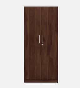 Adore 2 Door Wardrobe With 2 Shelves in Sheesham finish 
