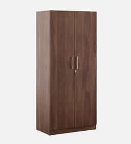 Adore 2 Door Wardrobe With 2 Shelves in Sheesham finish 