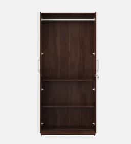 Adore 2 Door Wardrobe With 2 Shelves in Sheesham finish 