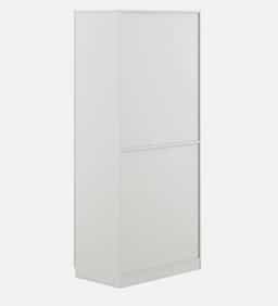 Adore 2 Door Wardrobe With Drawer and Single Shelf In Glossy white finish 