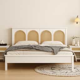Adore Rattan Arch Bed King Size Non storage 