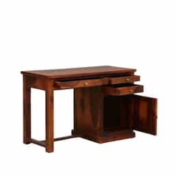 Adore Soild Sheesham Wood Study table with drawers and storage cabinet