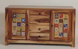 Adore Ceremika Sideboard Cabinet With 3 Drawers and 2 Doors