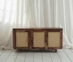 Adore 3 Door Rattan Sideboard Cabinet 