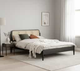 Adore Rossel Rattan Bed King Size Non Storage 