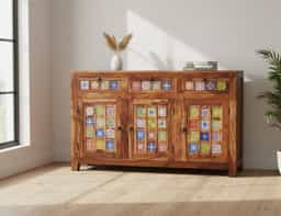 Adore Ceremika Sideboard With 3 Drawers And 3 Doors