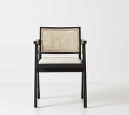 Adore Black Chandigarh Chair with Cushion Seat