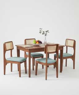 Adore Mehul Rattan 4 Seater Dining set
