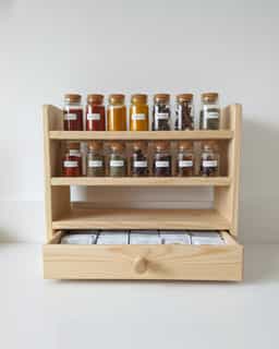 Adore Kitchen Spice Organiser with Singel Drawer Storage | Spice rack 