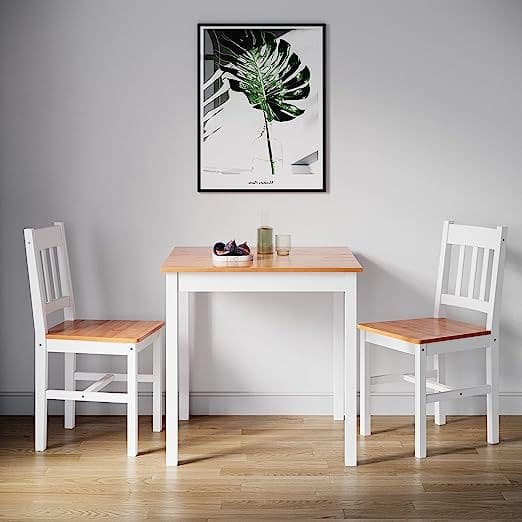 Adore 2 Seater Dining Set in Natural and Deco Finish Solid wood