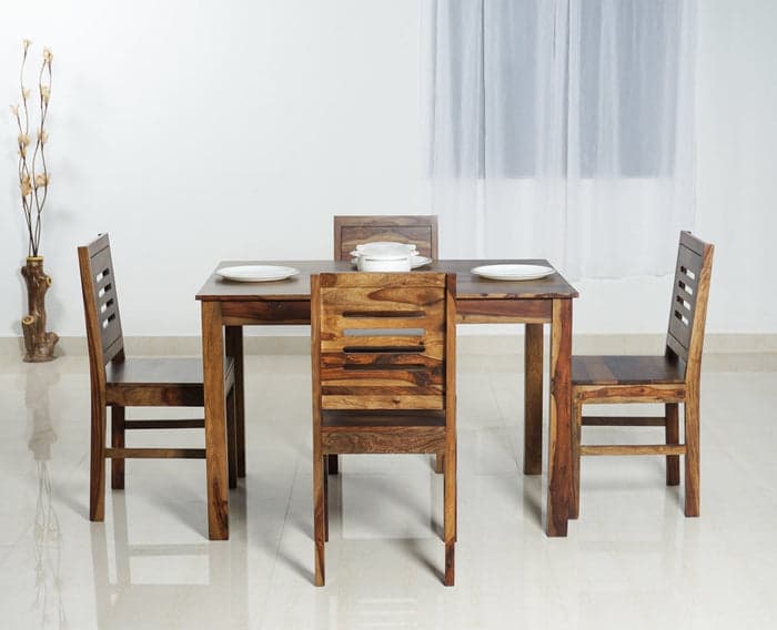 Adore Urban-Cut  4 Seater Dining Set in Solid Sheesham Wood