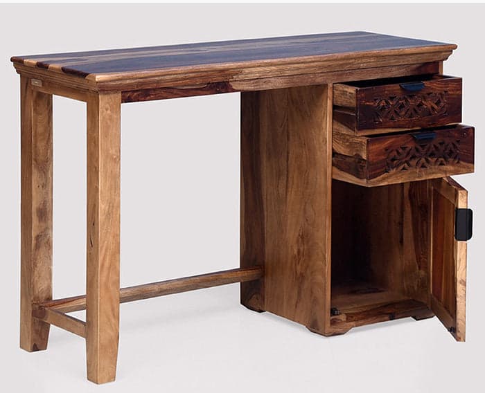 Adore Mahira Computer table with storage in Solid  Sheesham Wood