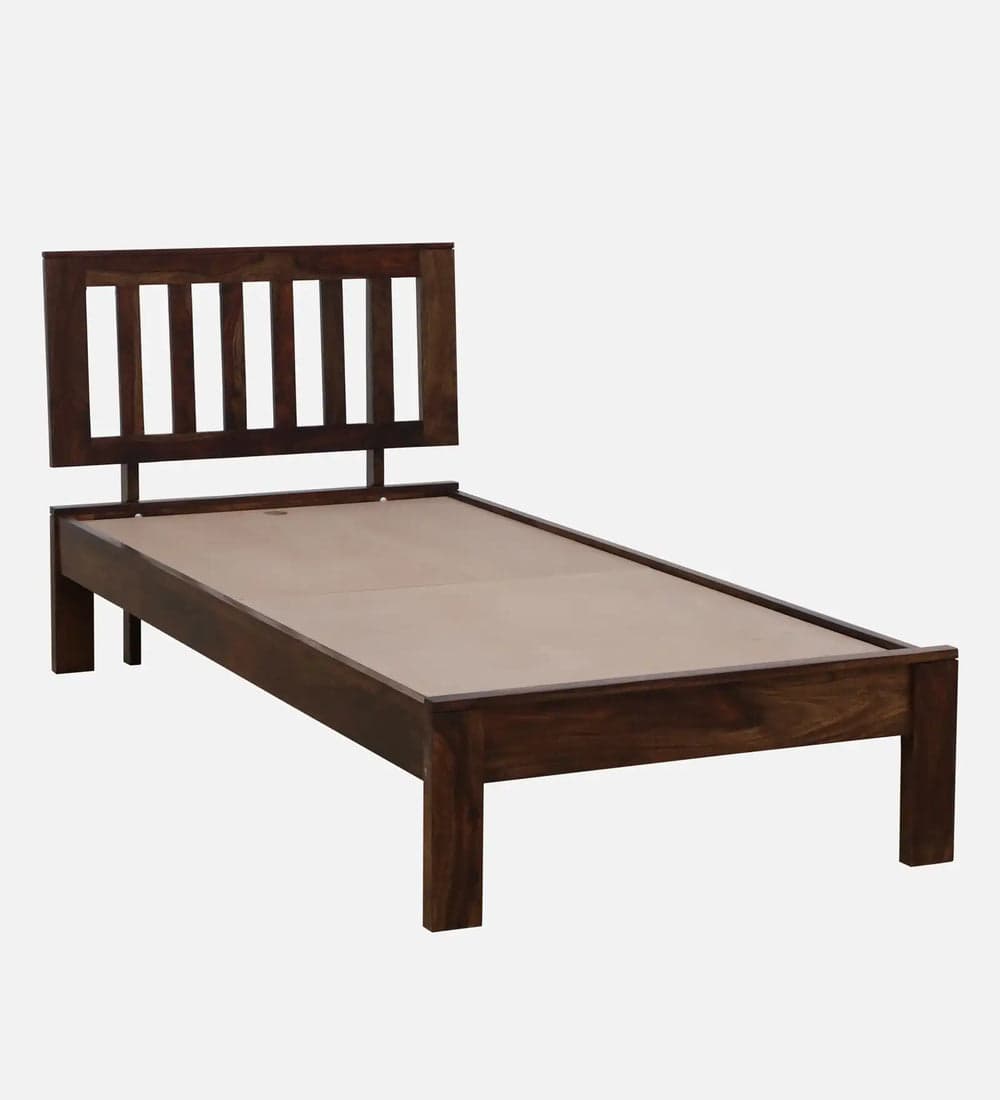 Adore Single Bed in Solid Sheesham Wood Non-Storage 