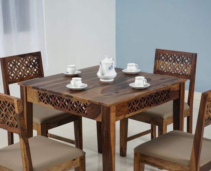 Adore 4 Seater Dining Set in Solid Sheesham Wood