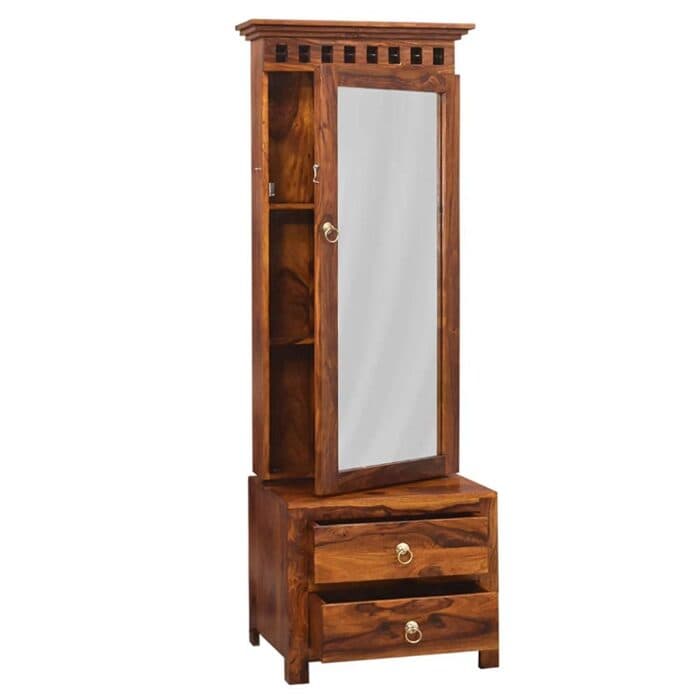 Adore furnix Dressing Table in Solid Sheesham Wood With Storage 