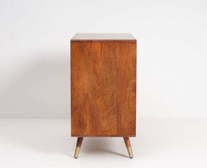 Adore Rattan Cane Cabinet in Solid Mango Wood 