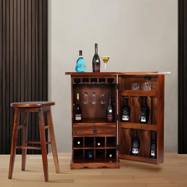 Adore Ceramica Bar unit Single Door in Solid Wood 