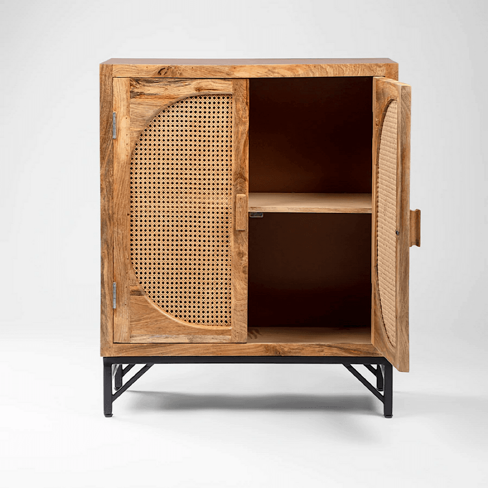 Adore Half-Moon Rattan Cabinet 